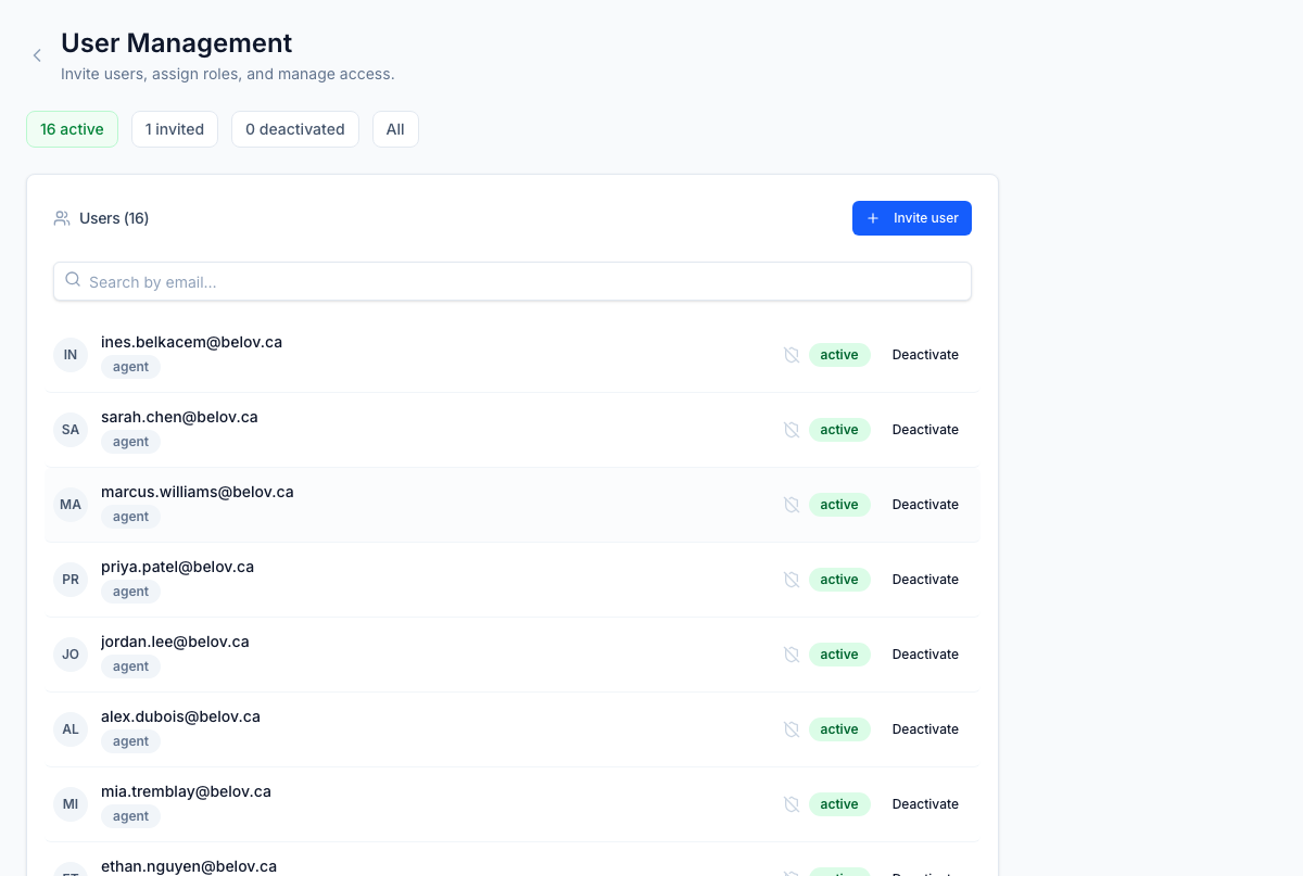 User management